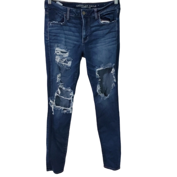 American Eagle Outfitters Denim - American Eagle Hi-Rise Distressed Jegging 12 Long